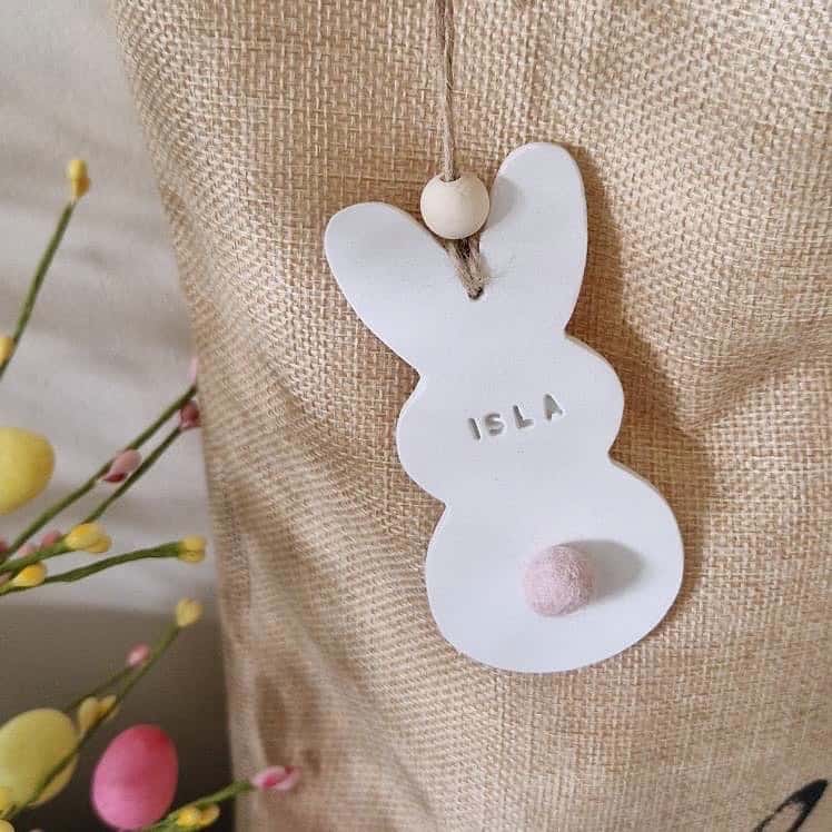 Cute Bunnies bag tag, luggage tag, Easter gift to anybody 