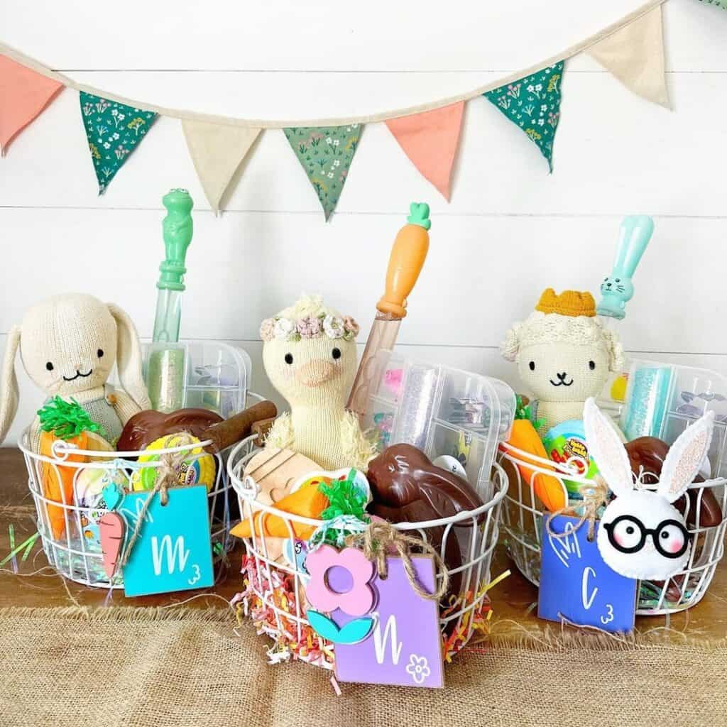 Kids activities for Easter to enjoy includes water dropper, crafts, and bunny toys