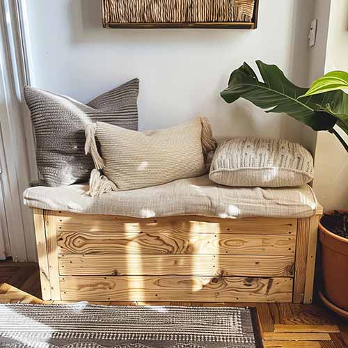 storage benches for apartment entryway