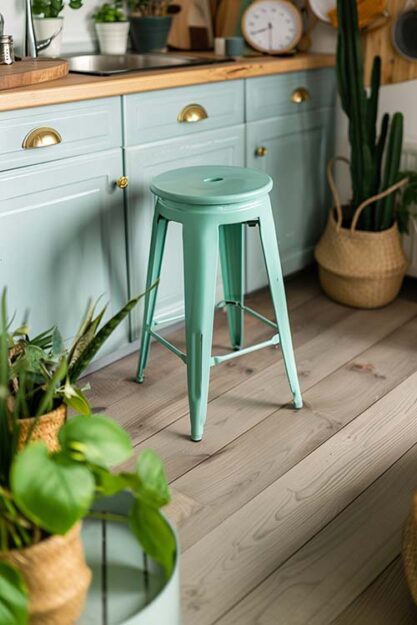 kitchen stool in small apartment