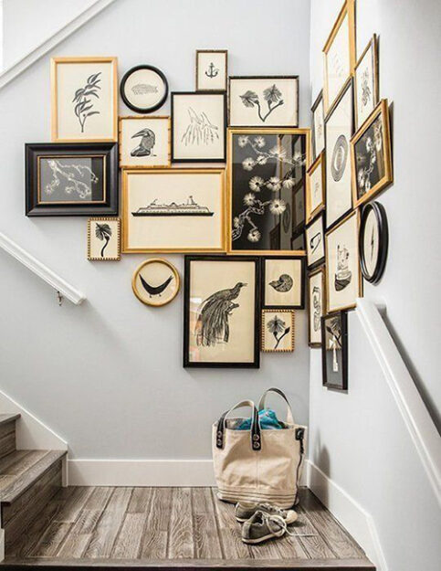 photo gallery in stairway