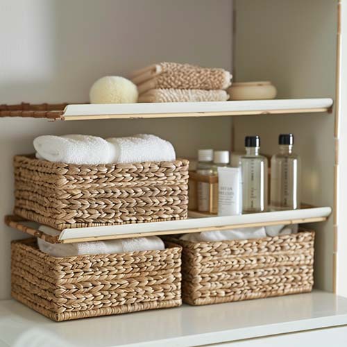 bathroom organization basket