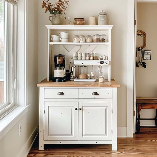 Simple Coffee Bar Cabinet 