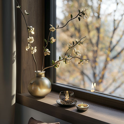 window sill decor for small studio