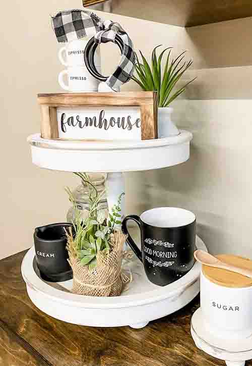 Farmhouse Style Tiered Tray