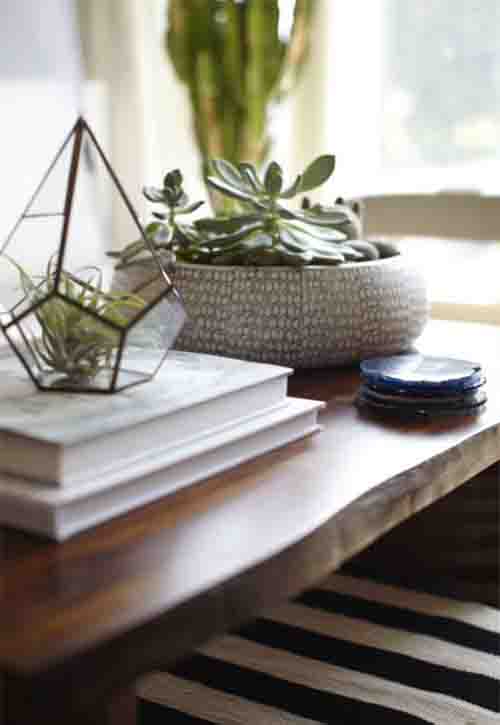 coffee table geometric accent