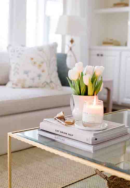 coffee table spring decor