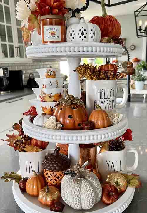 pumpkin tiered tray